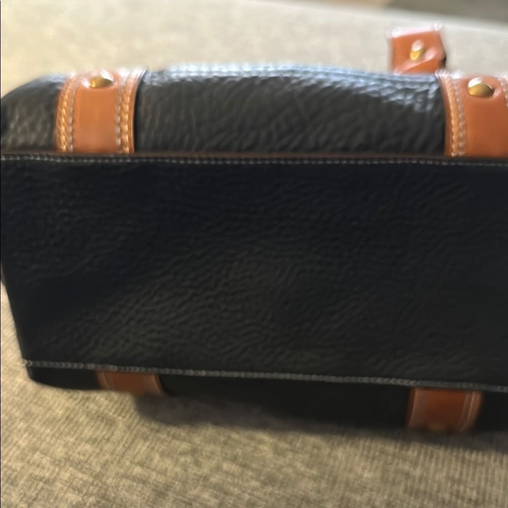 Coach Brown and Blue Patchwork Bag with Leather Accents - Picture 5 of 6
